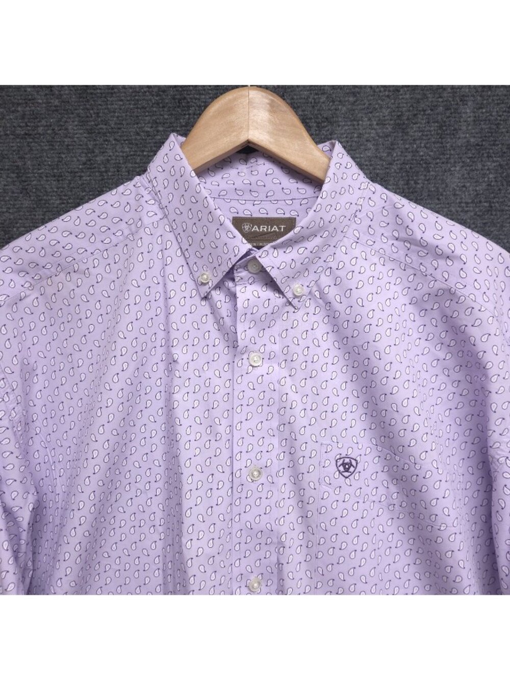Ariat Mccoy Shirt Mens XL Purple Paisley Classic Button Up Long Sleeve Western